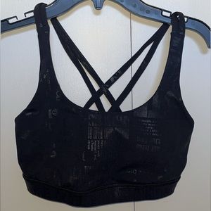 Lululemon Energy Bra Manifesto size 6. Excellent condition. Like new.